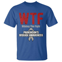 Parkinson's Awareness T Shirt WTF Winning The Fight Gray Ribbon Support Parkinsons Warriror