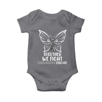 Parkinson's Awareness Baby Onesie We Fight Together Support Squad Gray Ribbon Butterfly