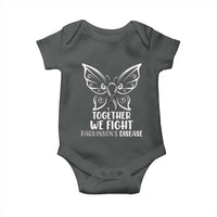 Parkinson's Awareness Baby Onesie We Fight Together Support Squad Gray Ribbon Butterfly