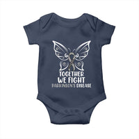 Parkinson's Awareness Baby Onesie We Fight Together Support Squad Gray Ribbon Butterfly