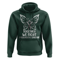 Parkinson's Awareness Hoodie We Fight Together Support Squad Gray Ribbon Butterfly