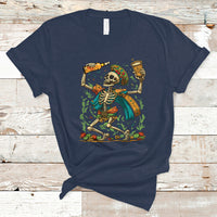 Mexican Skull T Shirt Mexican Skull Sugar Skull Drinking Let's Fiesta Women Men - Wonder Print Shop