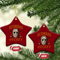 Scumbag Hockey Goalie Mask Distressed Sports Graphic Ceramic Ornament