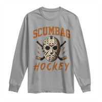 Scumbag Hockey Goalie Mask Distressed Sports Graphic Long Sleeve Shirt