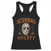 Scumbag Hockey Goalie Mask Distressed Sports Graphic Racerback Tank Top