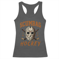 Scumbag Hockey Goalie Mask Distressed Sports Graphic Racerback Tank Top