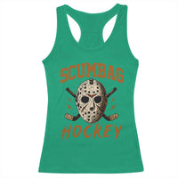 Scumbag Hockey Goalie Mask Distressed Sports Graphic Racerback Tank Top