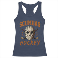 Scumbag Hockey Goalie Mask Distressed Sports Graphic Racerback Tank Top