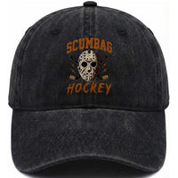 Scumbag Hockey Goalie Mask Distressed Sports Graphic Washed Cotton Baseball Cap