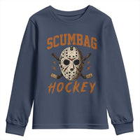 Scumbag Hockey Goalie Mask Distressed Sports Graphic Youth Sweatshirt