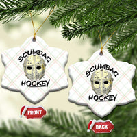 Scumbag Hockey Goalie Mask Vintage Graphic Ceramic Ornament