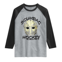 Scumbag Hockey Goalie Mask Vintage Graphic Raglan Shirt