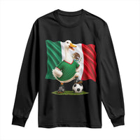 Merlin the Duck Mexico Flag Soccer Player Long Sleeve Shirt Mexican Pride Football Fans