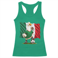 Merlin the Duck Mexico Flag Soccer Player Racerback Tank Top Mexican Pride Football Fans