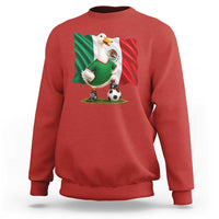 Merlin the Duck Mexico Flag Soccer Player Sweatshirt Mexican Pride Football Fans