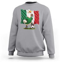 Merlin the Duck Mexico Flag Soccer Player Sweatshirt Mexican Pride Football Fans