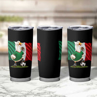 Merlin the Duck Mexico Flag Soccer Player Tumbler Cup Mexican Pride Football Fans