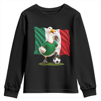 Merlin the Duck Mexico Flag Soccer Player Youth Sweatshirt Mexican Pride Football Fans