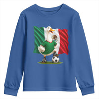 Merlin the Duck Mexico Flag Soccer Player Youth Sweatshirt Mexican Pride Football Fans