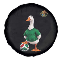 Merlin the Duck Soccer Player Mexico Fans Spare Tire Cover Mexican Sports Futbol Lovers Viral Animal in Green Jersey Graphic
