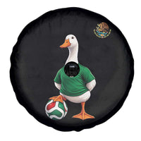 Merlin the Duck Soccer Player Mexico Fans Spare Tire Cover Mexican Sports Futbol Lovers Viral Animal in Green Jersey Graphic