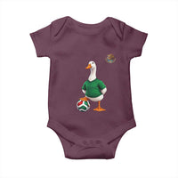 Merlin the Duck Soccer Player Mexico Fans Baby Onesie Mexican Sports Futbol Lovers Viral Animal in Green Jersey Graphic