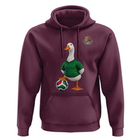 Merlin the Duck Soccer Player Mexico Fans Hoodie Mexican Sports Futbol Lovers Viral Animal in Green Jersey Graphic