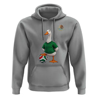 Merlin the Duck Soccer Player Mexico Fans Hoodie Mexican Sports Futbol Lovers Viral Animal in Green Jersey Graphic