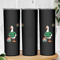 Merlin the Duck Soccer Player Mexico Fans Skinny Tumbler Mexican Sports Futbol Lovers Viral Animal in Green Jersey Graphic