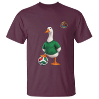 Merlin the Duck Soccer Player Mexico Fans T Shirt Mexican Sports Futbol Lovers Viral Animal in Green Jersey Graphic