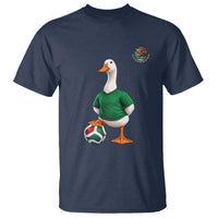 Merlin the Duck Soccer Player Mexico Fans T Shirt Mexican Sports Futbol Lovers Viral Animal in Green Jersey Graphic