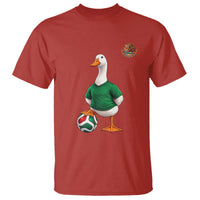 Merlin the Duck Soccer Player Mexico Fans T Shirt Mexican Sports Futbol Lovers Viral Animal in Green Jersey Graphic