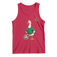 Merlin the Duck Soccer Player Mexico Fans Tank Top Mexican Sports Futbol Lovers Viral Animal in Green Jersey Graphic