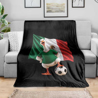 Funny Screaming Merlin the Duck Throw Blanket Mexico Soccer Flag Football Fans