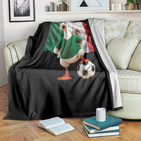 Funny Screaming Merlin the Duck Throw Blanket Mexico Soccer Flag Football Fans