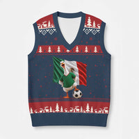 Funny Screaming Merlin the Duck V-Neck Knit Sweater Vest Mexico Soccer Flag Football Fans