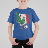 Funny Screaming Merlin the Duck T Shirt For Kid Mexico Soccer Flag Football Fans