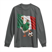 Funny Screaming Merlin the Duck Long Sleeve Shirt Mexico Soccer Flag Football Fans