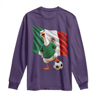 Funny Screaming Merlin the Duck Long Sleeve Shirt Mexico Soccer Flag Football Fans