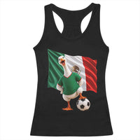 Funny Screaming Merlin the Duck Racerback Tank Top Mexico Soccer Flag Football Fans
