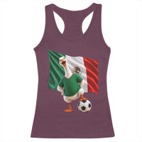 Funny Screaming Merlin the Duck Racerback Tank Top Mexico Soccer Flag Football Fans