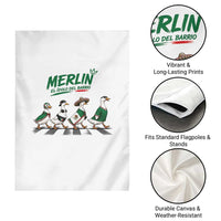 Merlin the Ducks Crosswalk Walk Parody Garden Flag El Idolo Del Barrio Mexico Duck Soccer Football Fans