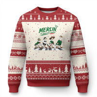 Merlin the Ducks Crosswalk Walk Parody Ugly Christmas Sweater El Idolo Del Barrio Mexico Duck Soccer Football Fans