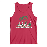 Merlin the Ducks Crosswalk Walk Parody Tank Top El Idolo Del Barrio Mexico Duck Soccer Football Fans