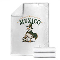 Vintage Mexico Soccer Wizard Duck Magical Fantasy Throw Blanket Retro Mexican Pride Football Fans