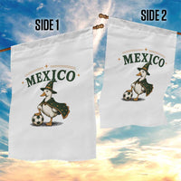 Vintage Mexico Soccer Wizard Duck Magical Fantasy Garden Flag Retro Mexican Pride Football Fans