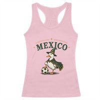 Vintage Mexico Soccer Wizard Duck Magical Fantasy Racerback Tank Top Retro Mexican Pride Football Fans
