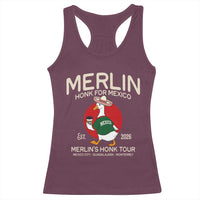 Merlin the Duck Honk Tour Mexico Retro Band Parody Racerback Tank Top Mexican Pride Soccer Locer Football Fans