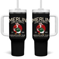 Merlin the Duck Honk Tour Mexico Retro Band Parody Tumbler With Handle Mexican Pride Soccer Locer Football Fans