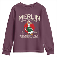 Merlin the Duck Honk Tour Mexico Retro Band Parody Youth Sweatshirt Mexican Pride Soccer Locer Football Fans
